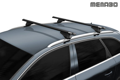 Barres de toit Aluminium Noir pour Peugeot 5008 dès 2017 - avec barres  longitudinales.