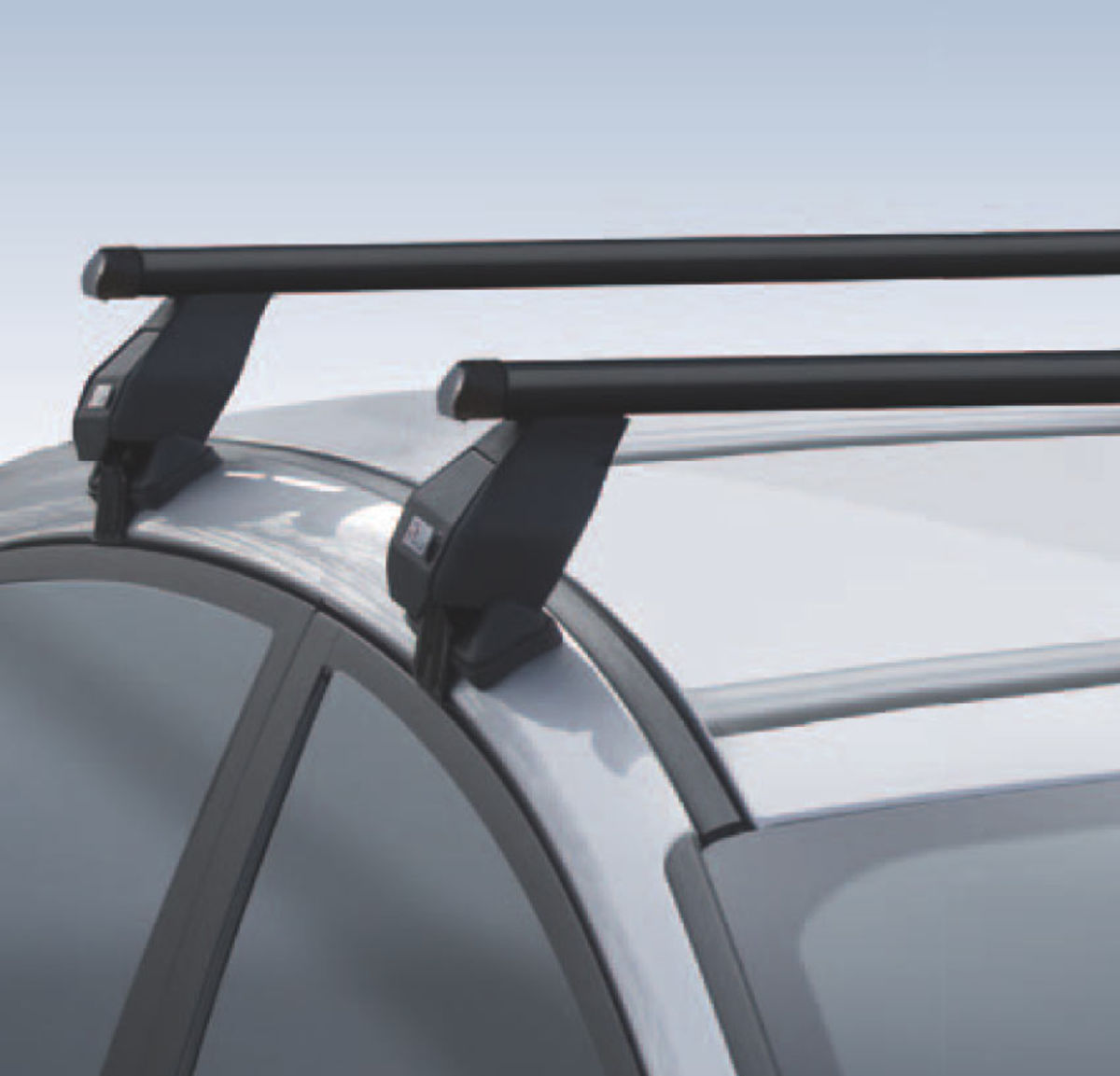 2 barres de toit Aluminium Aéro avec fixations sur portières MONT BLANC :  Honda JAZZ