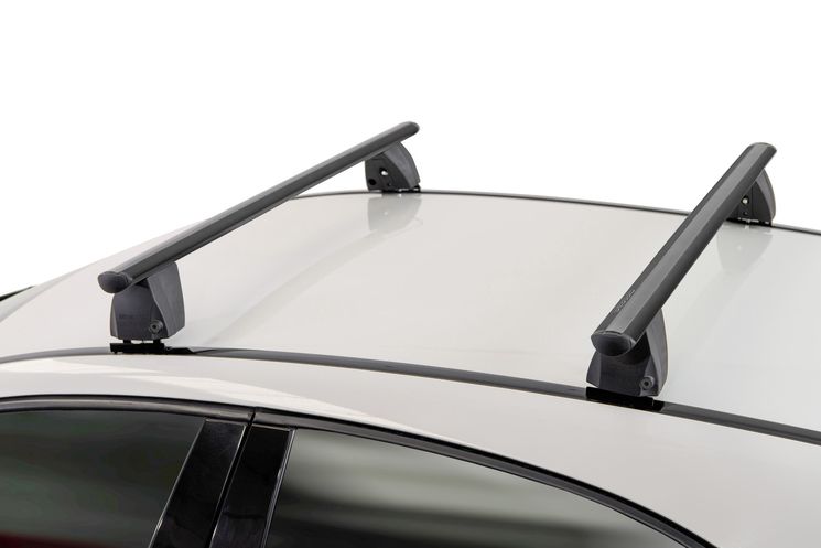 Barres de toit Profilées Aluminium Noir pour Fiat Panda - 5 portes - dès 2015