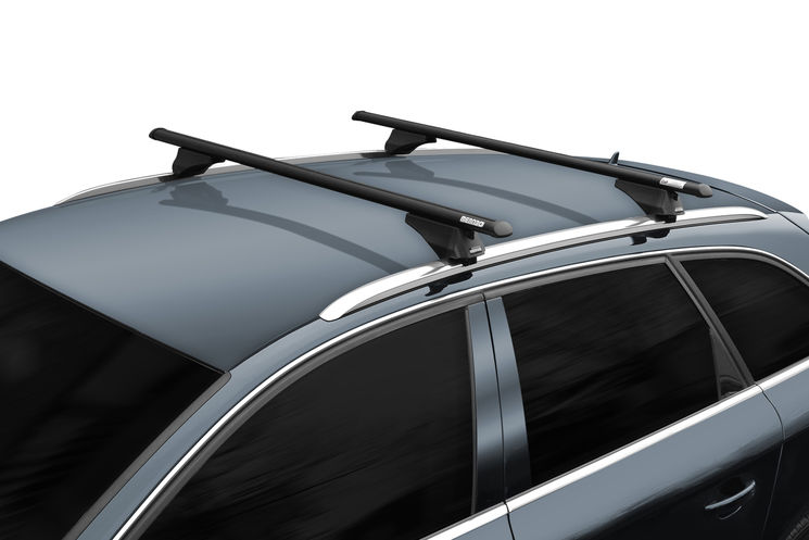 Barres de toit Aluminium Noir pour Audi Q4 E-Tron dès 2021 - avec barres longitudinales